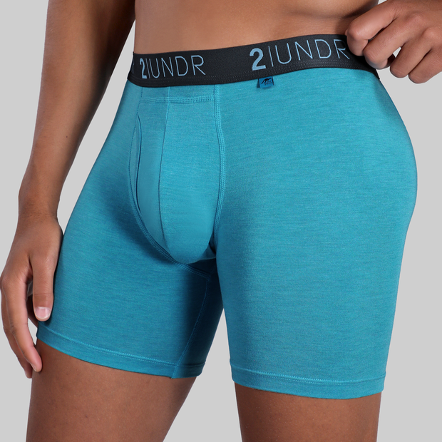 Swing Shift 6" Boxer Brief - Turquoise