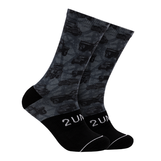 Flex Printed Crew Sock - Trucked