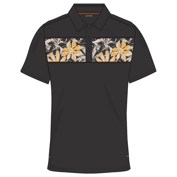 Short Sleeve Polo - The Pacino Polo - Black/Flip King