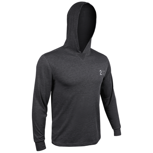 Branded All Day  LS Hooded Tee - Heathered Charcoal